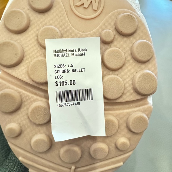 NEW Michael Kors Women's Sneakers MK Creamy Pink Size 37,5 - Picture 8 of 10